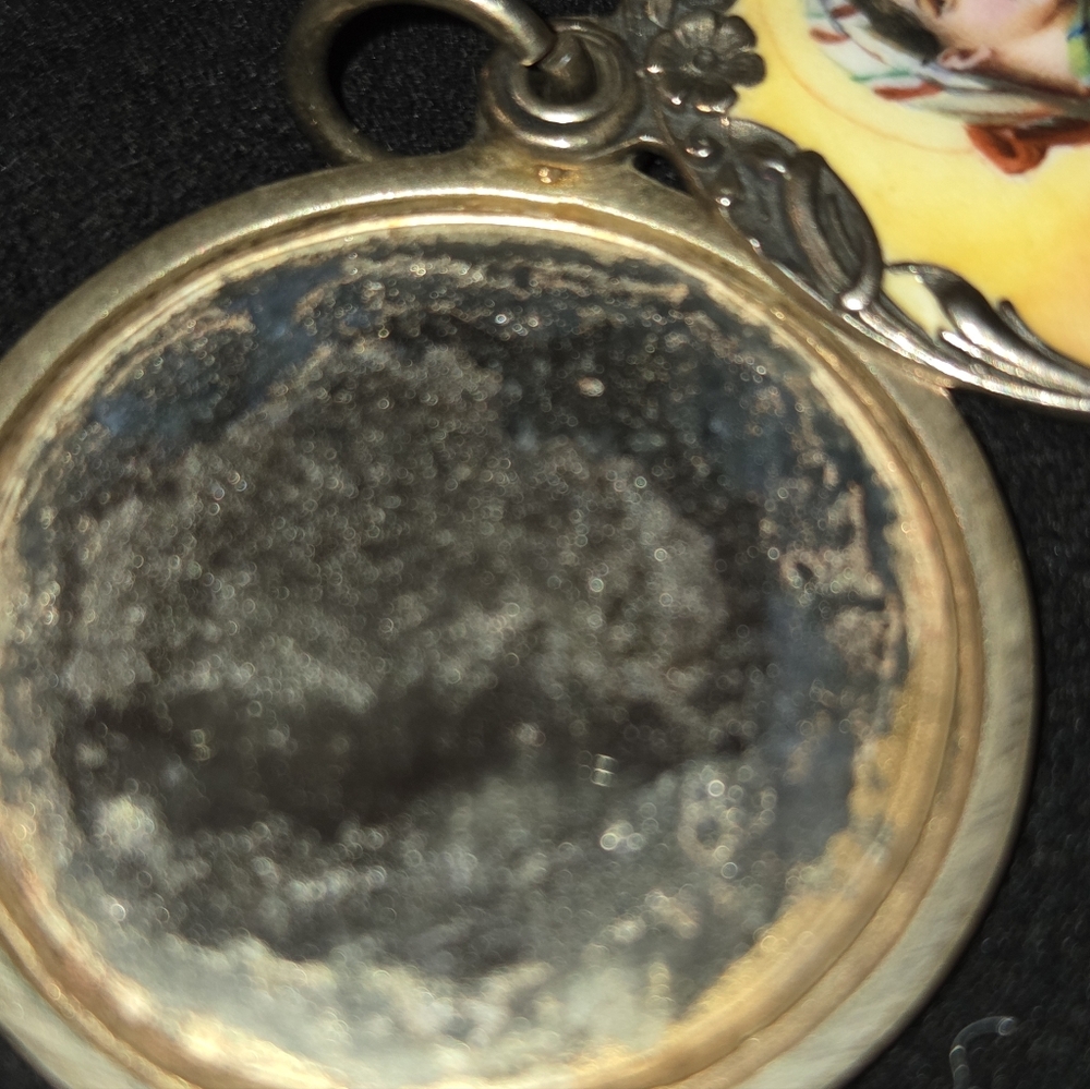 Jugendstil Meyle And Mayer Mother And Child Enameled Depose 900 Silver Dragonfly - Picture 7 of 9
